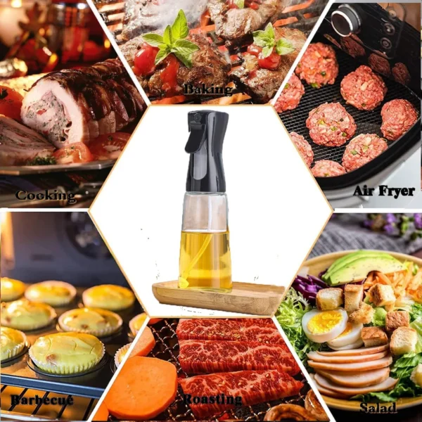 Glass Oil Spray Bottle 300ml – Fine Mist Cooking Oil Sprayer for Air Fryer & Kitchen