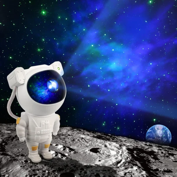 Astronaut Galaxy Projector – 360° Rotating Starry Sky Night Light