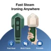 Portable Steam Iron 2-in-1 – Mini Handheld Garment Steamer & Dry Iron for Travel