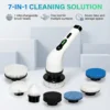 Electric Spin Scrubber 7-in-1 – Cordless Rechargeable Cleaning Brush with Extension Handle