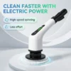 Electric Spin Scrubber 7-in-1 – Cordless Rechargeable Cleaning Brush with Extension Handle