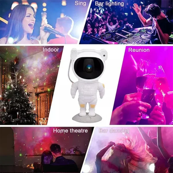 Astronaut Galaxy Projector – 360° Rotating Starry Sky Night Light